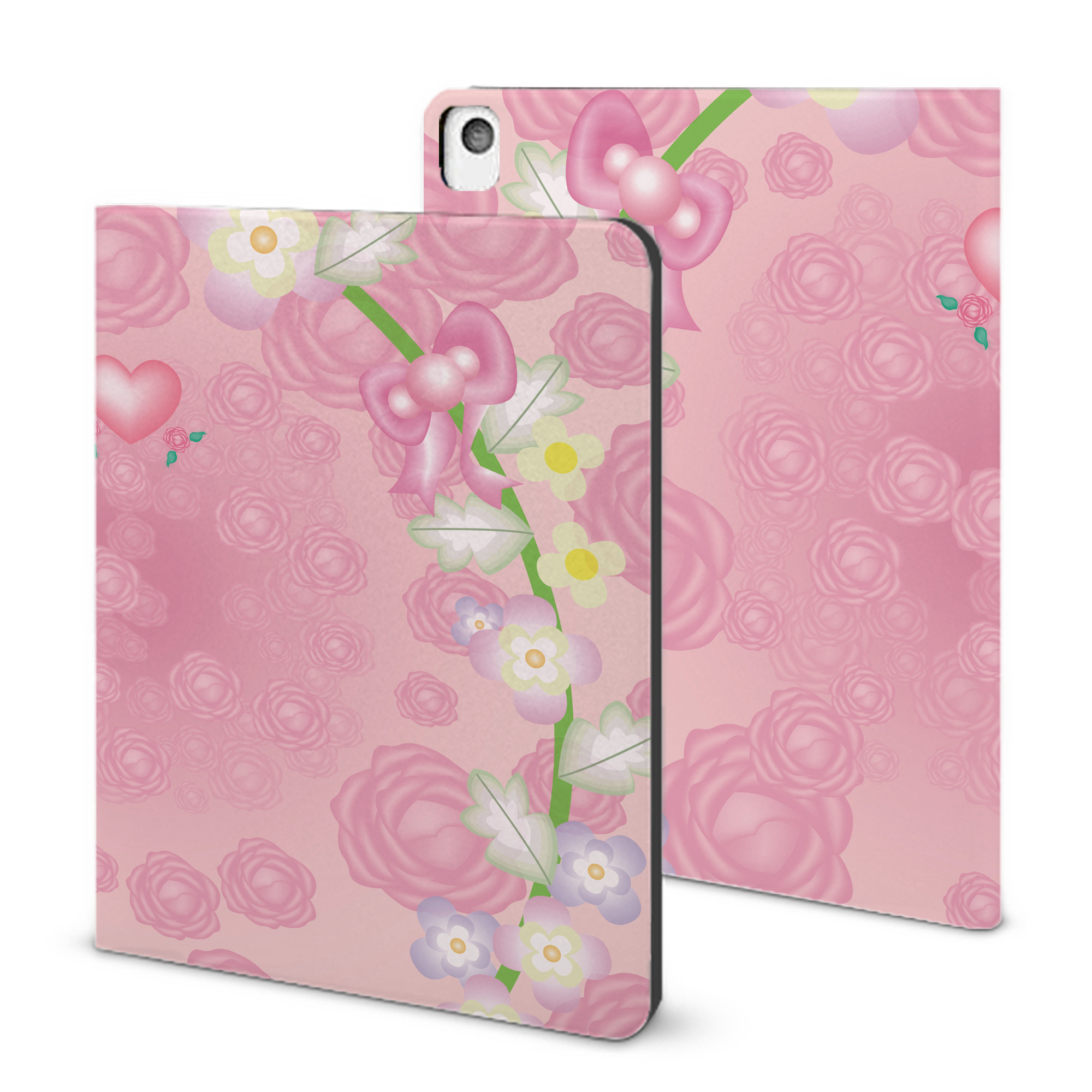 （画像用） Hello Kitty ハローキティ IPadケース ペンホルダー付き ブックスタイルデザイン